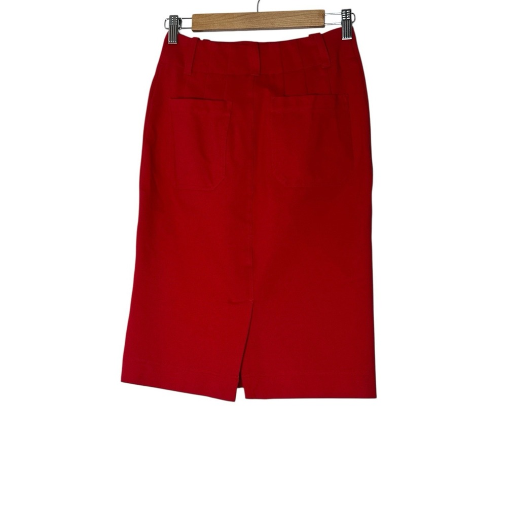Anthropologie Maeve The Colette Skirt Women's XS Red Patch‎ Pockets Holiday - Picture 3 of 10